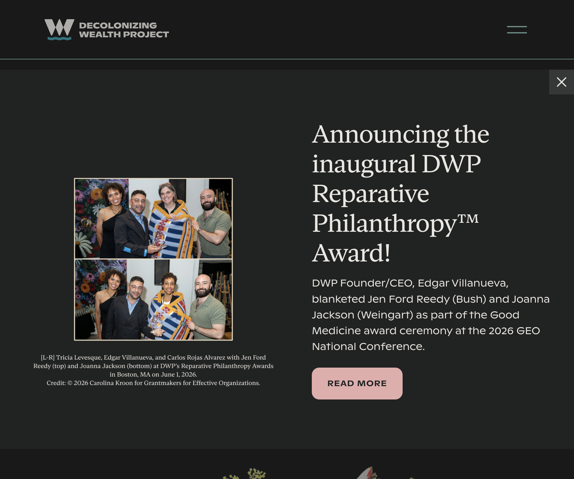 Captura de Decolonizing Wealth Project