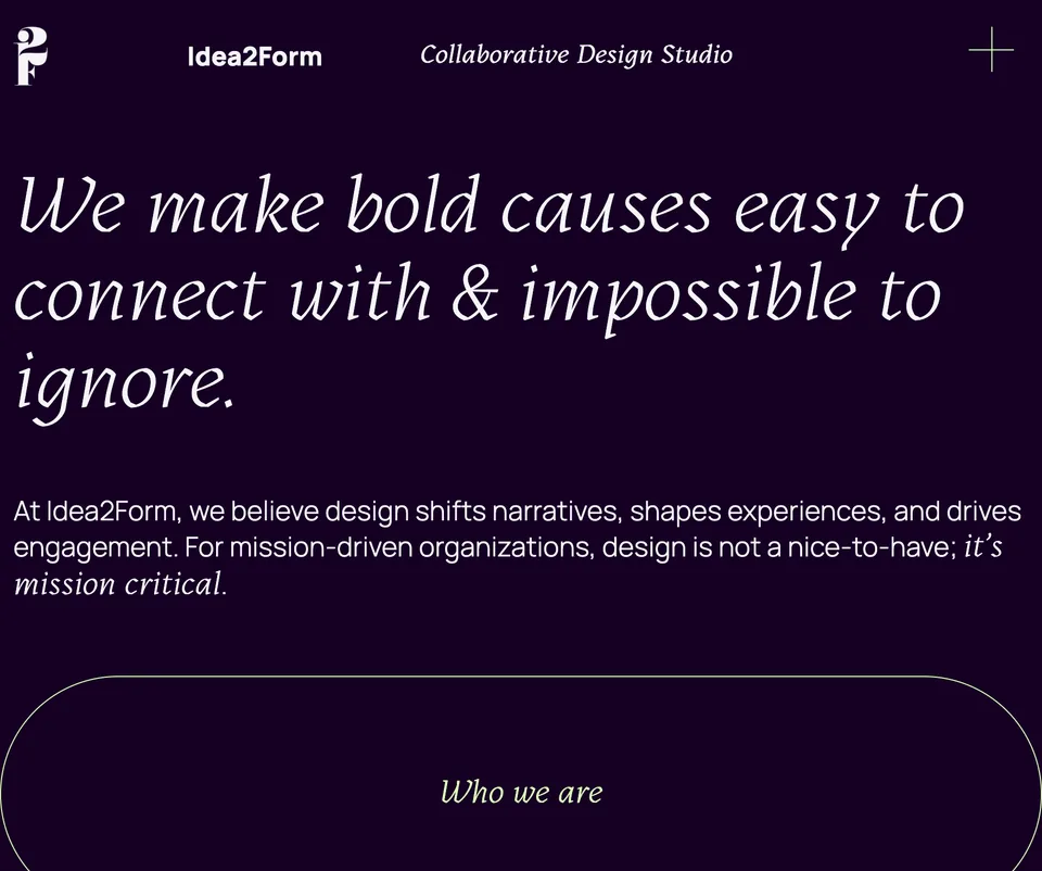 Captura de Idea2Form — Collaborative Design Studio
